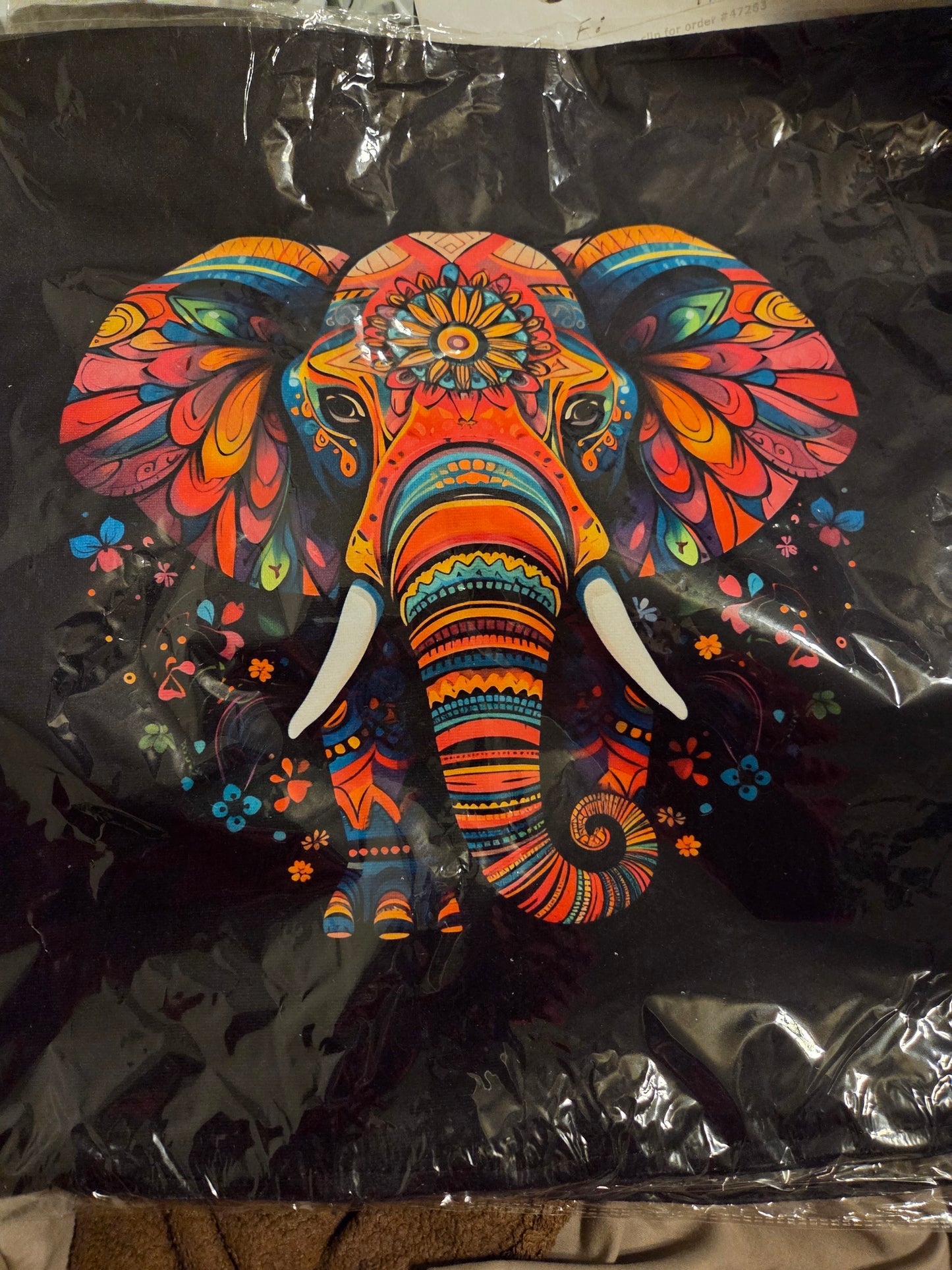 Mandala Elephant Velvet Suede Cushion Cover