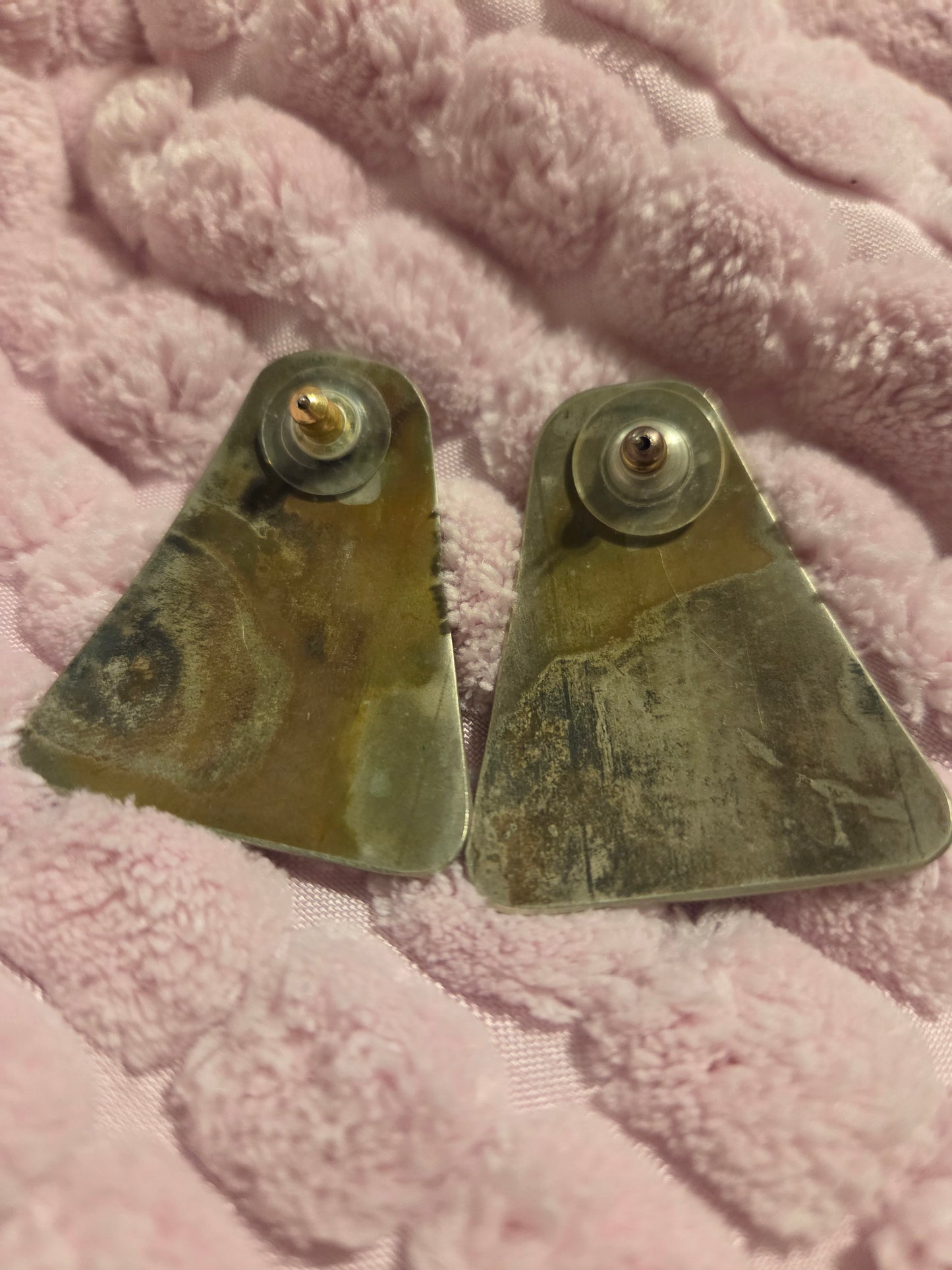 Abstract gold toned earrings