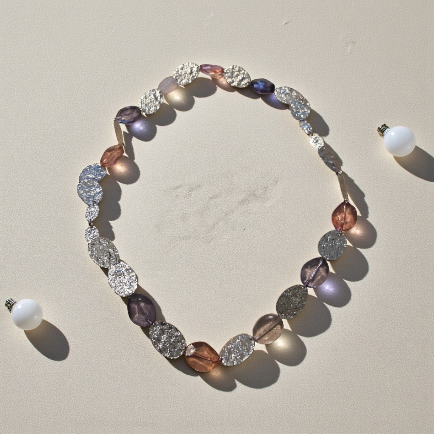 Silver and Purple Necklace