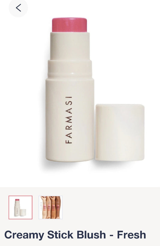 Blanca Closet FARMASI creamy stick blush in a pink shade with a white twist-up applicator for a natural dewy glow