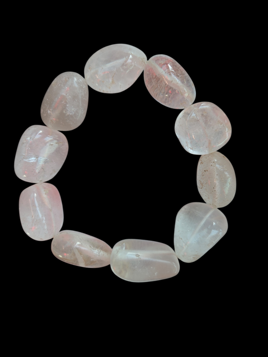 Crystal Quartz Tumbled Stone Bracelet