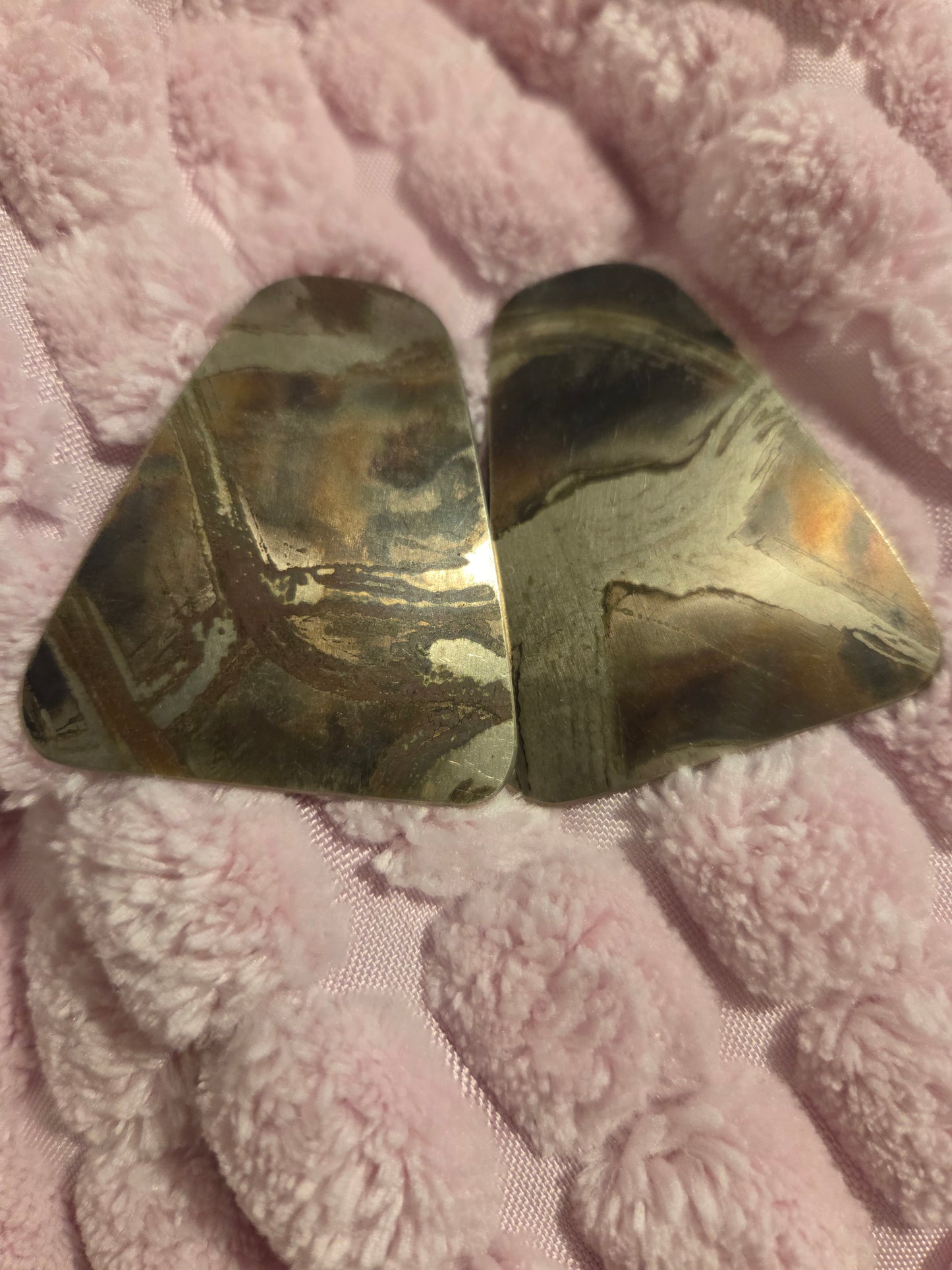 Abstract gold toned earrings