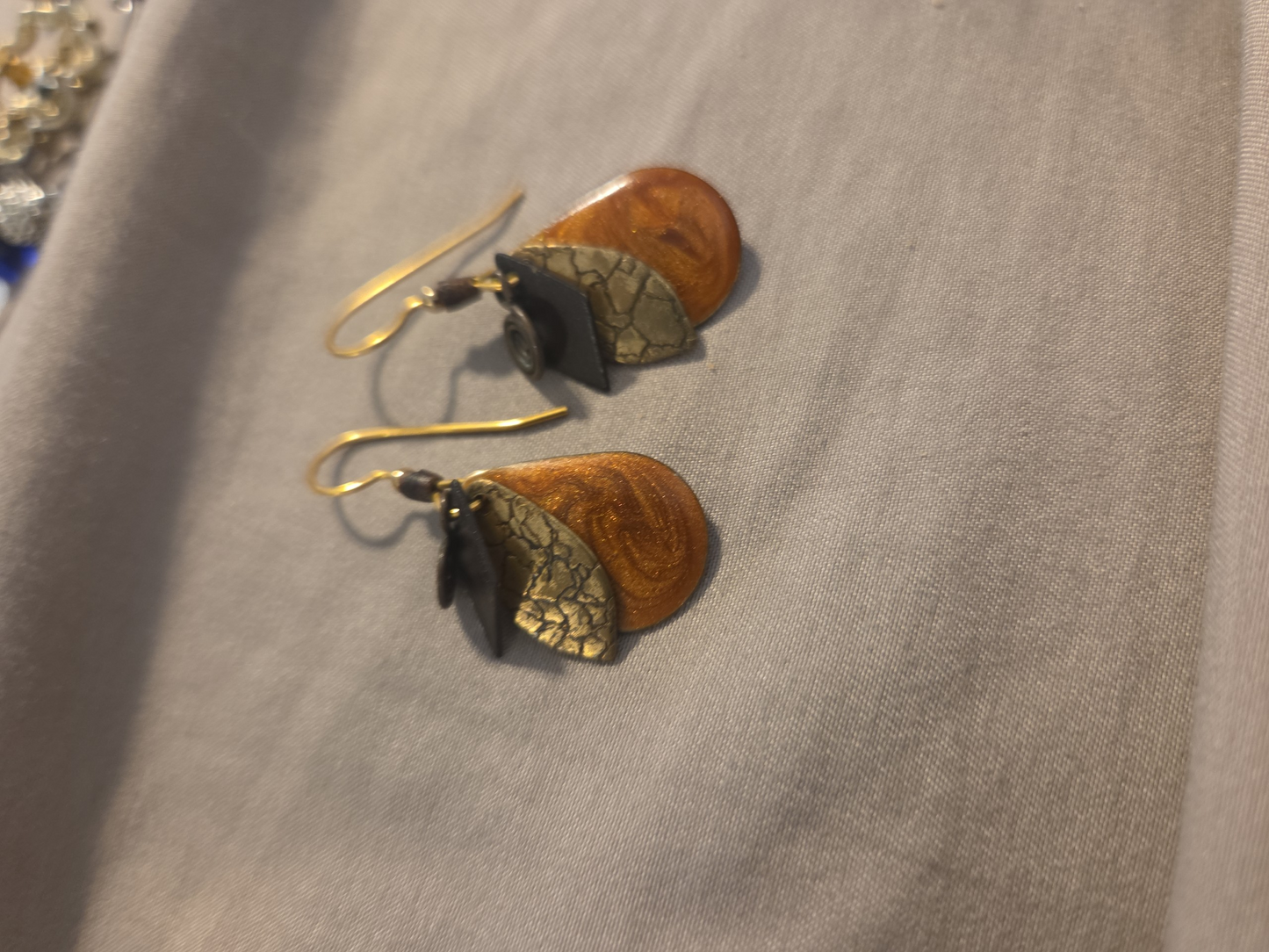 Three layer earrings