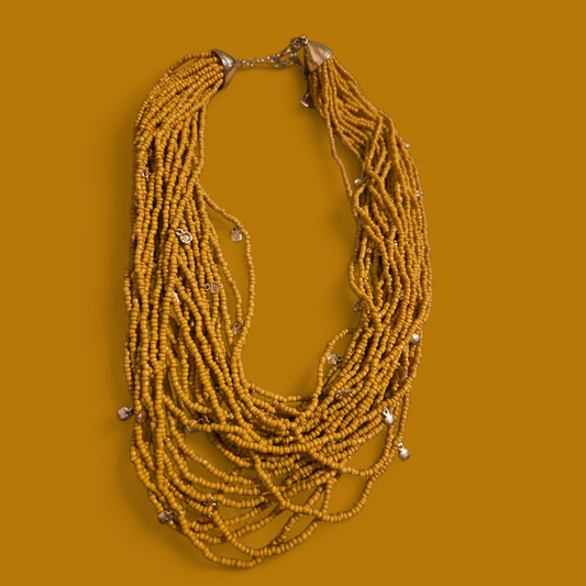 Chic Gold Beaded Necklace