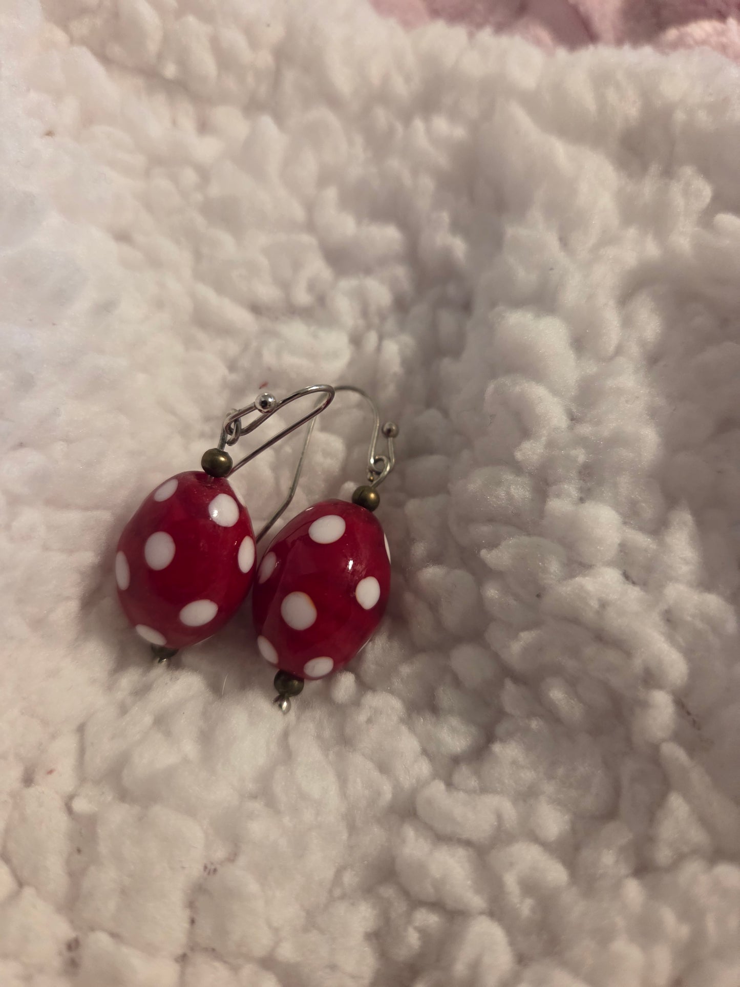 Red Polka Dot Earrings