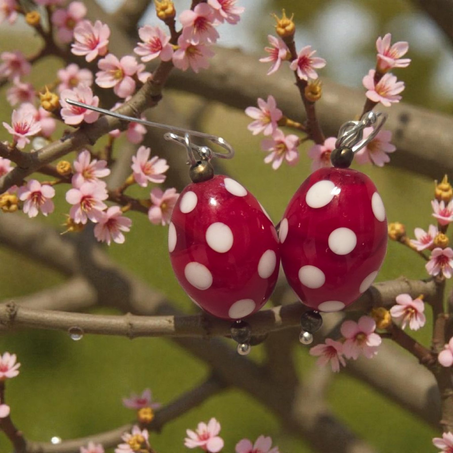 Red Polka Dot Earring