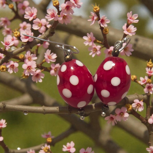Red Polka Dot Earring