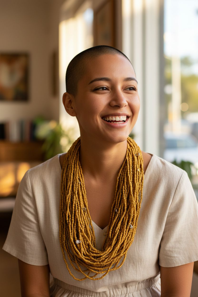 Chic Gold Beaded Necklace