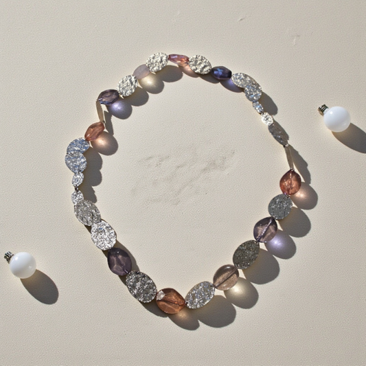 Silver and Purple Necklace