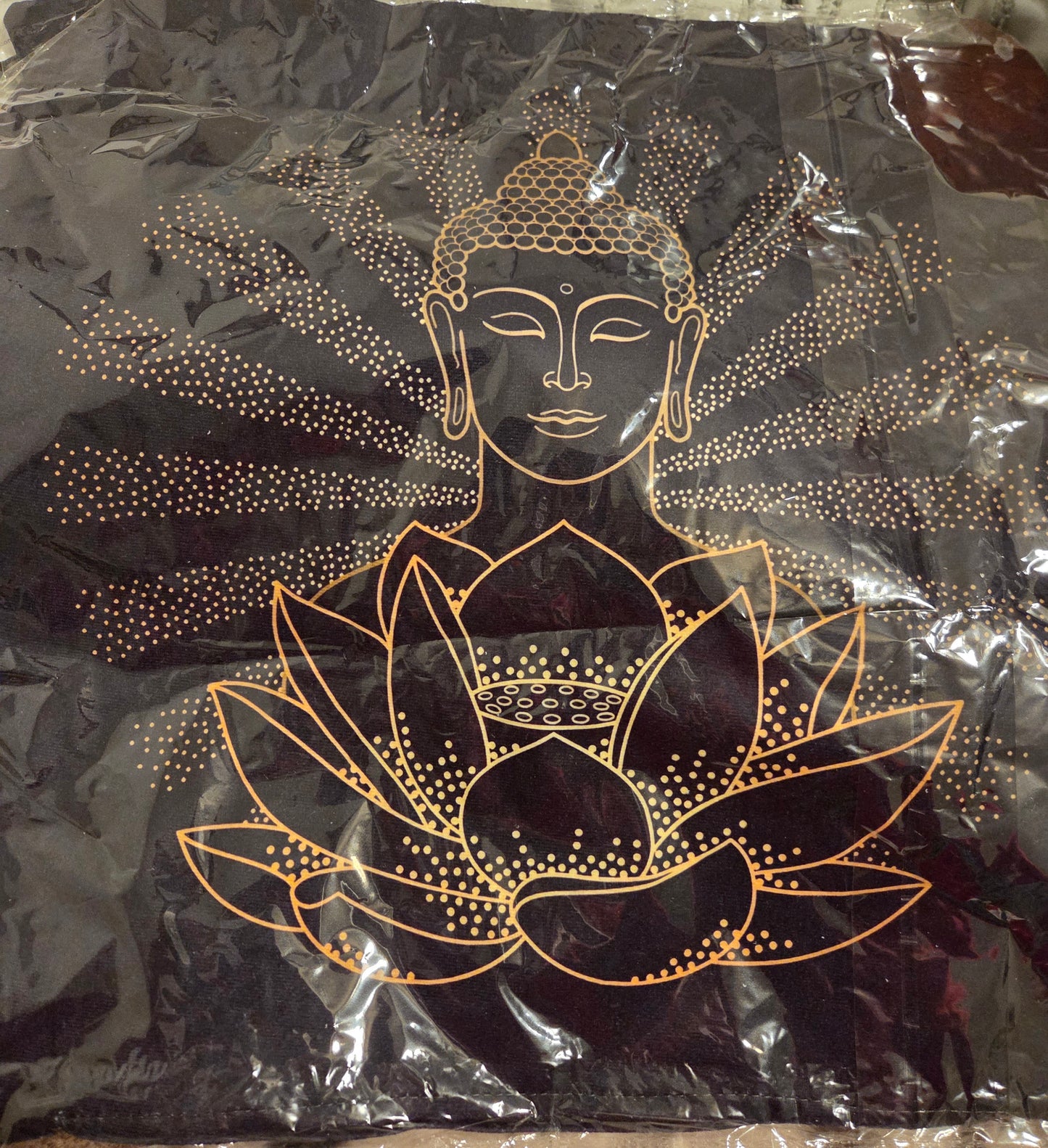 The Golden Buddha Velve Suede Cusion Cover