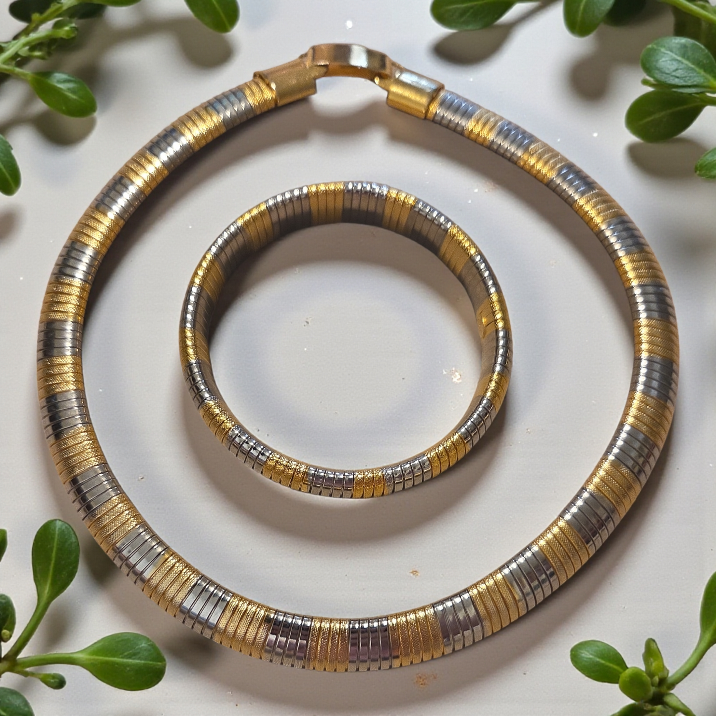 Elegant Gold and Silver Women Set