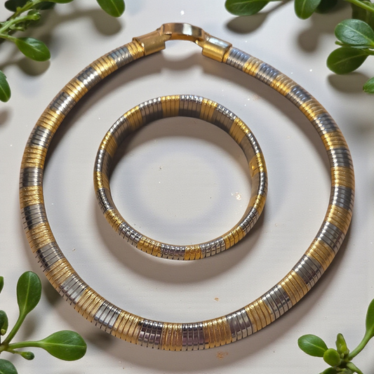 Elegant Gold and Silver Women Set