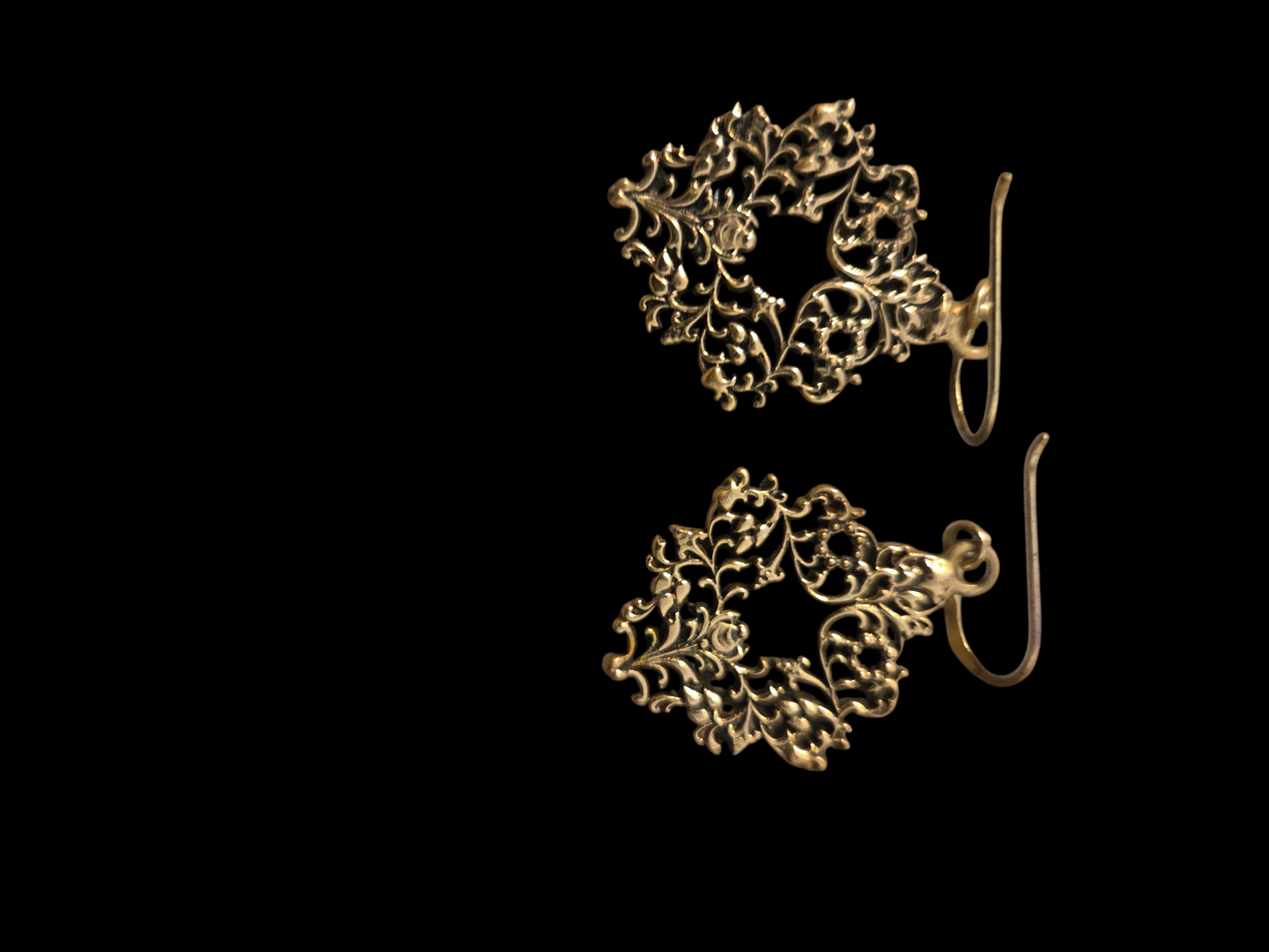 Plated Gold Filigree Earrings